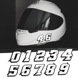 JDM Style 0123456789 Numbers DIY Racing Driver Number Waterproof Motorcycle Helmet Sticker for Arai Shoei AGV HJC Bell Shark LS2
