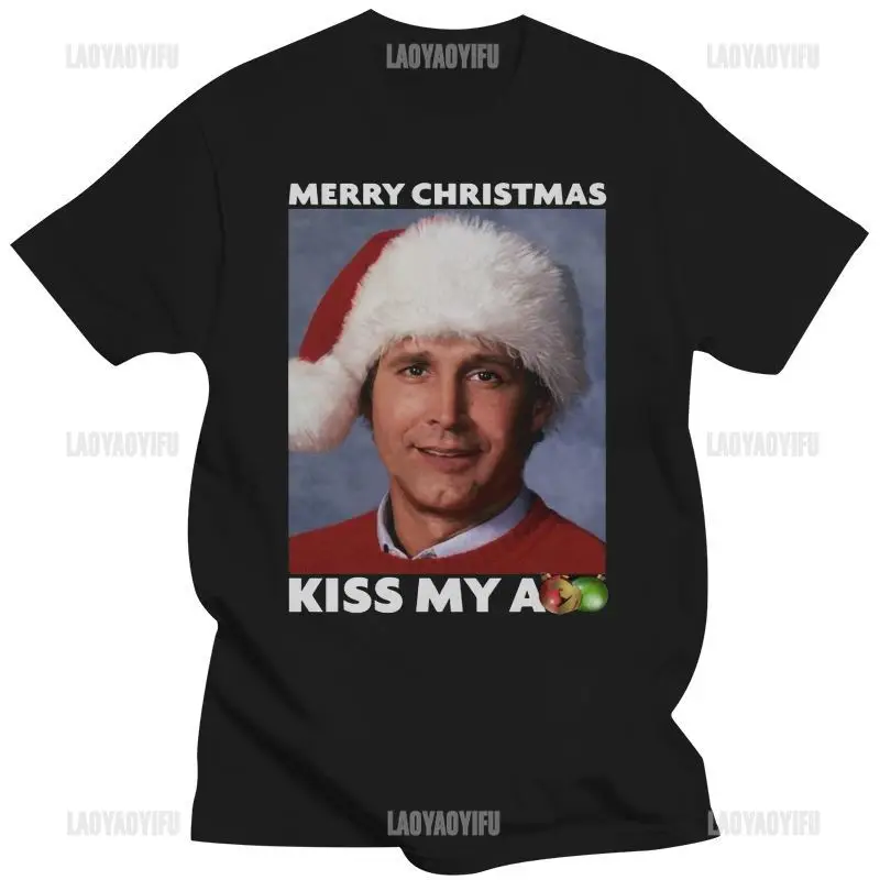 Merry Christmas Vacation Cotton Men Letters Shirt Vintage Portrait Women New Year Xmas T Shirt Casual Fashion Unisex Clothes