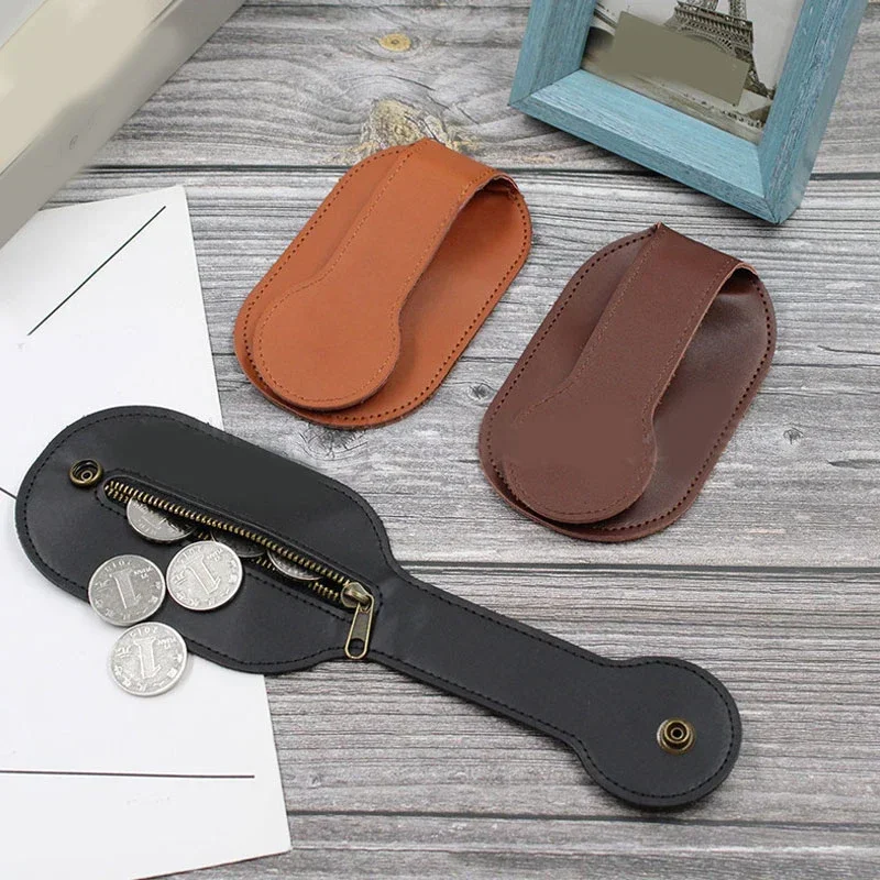 1PC 3 Colors Retro Men Women Fanny Pack Outdoor Self-defense Purse Anti-lost Multi-Tool Wallet EDC Tool Leather Coin Purse - view 4