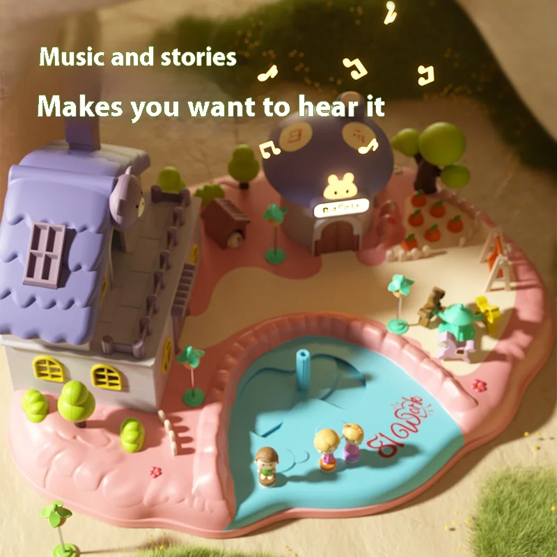 Children's Magnetic Surprise Park, Playing Home Toys, Puzzle Puzzle, Parent Child Interaction Simulation Castle, Girl's Birthday