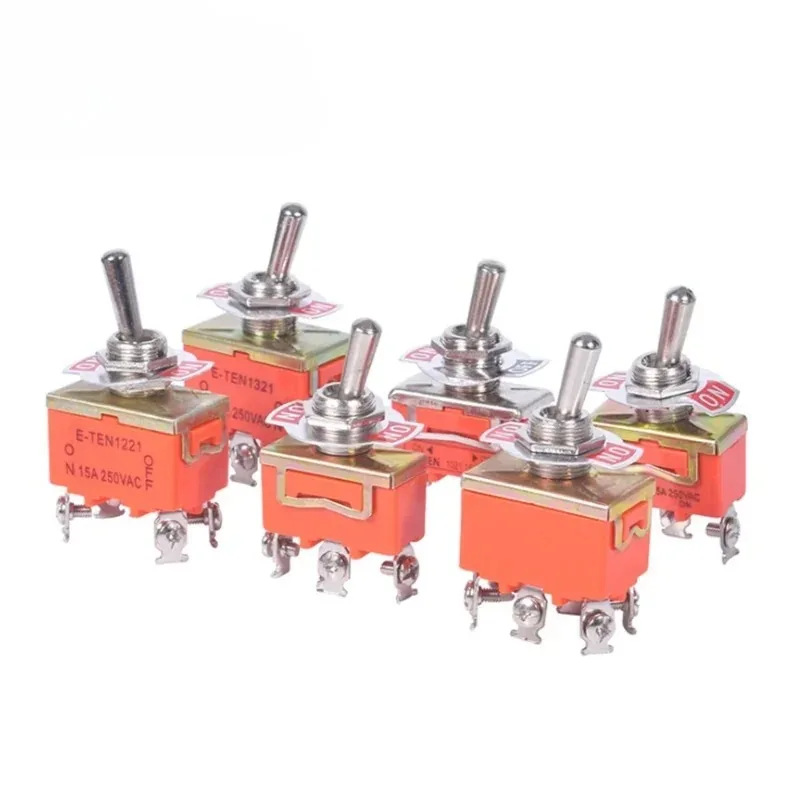 1pc New High Quality 15A 250V SPST 2 4 6 Terminal ON OFF Toggle Switch Self-locking Waterproof Cap
