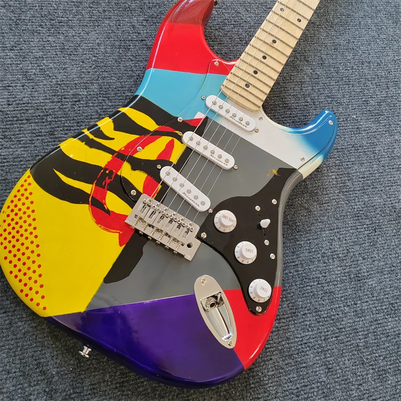 

Hand Painted Electric Guitar, 6 String Patterns, Custom Made Variety of Patterns for Your Requirements, Free Shipping