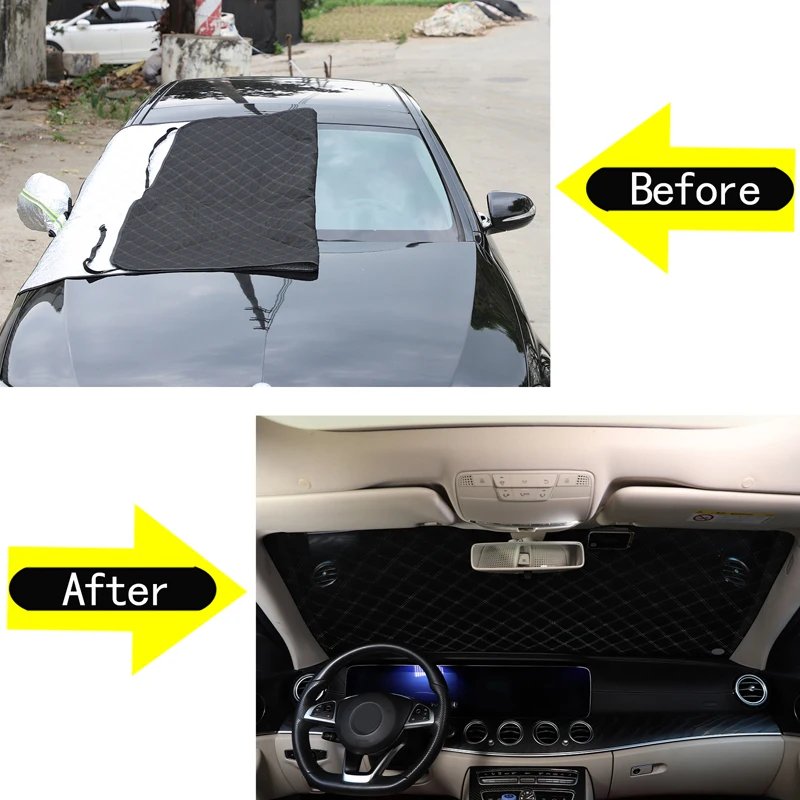 For Mercedes Benz E Class W212 W213 Car Windshield Snow Anti Frost Cover Windproof Winter Ice Snow Shield Trim Car Accessories