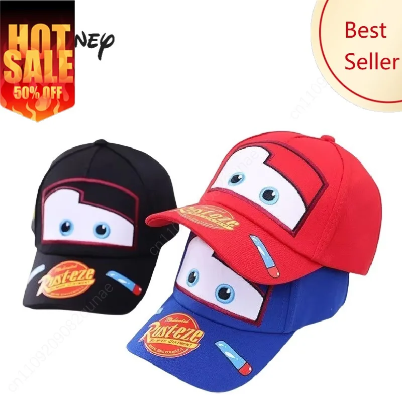 

Lightning McQueen Spring, Autumn and Summer Hat Cartoon Cars Peaked Hat Sun Protection Casual Baseball Cap Gift