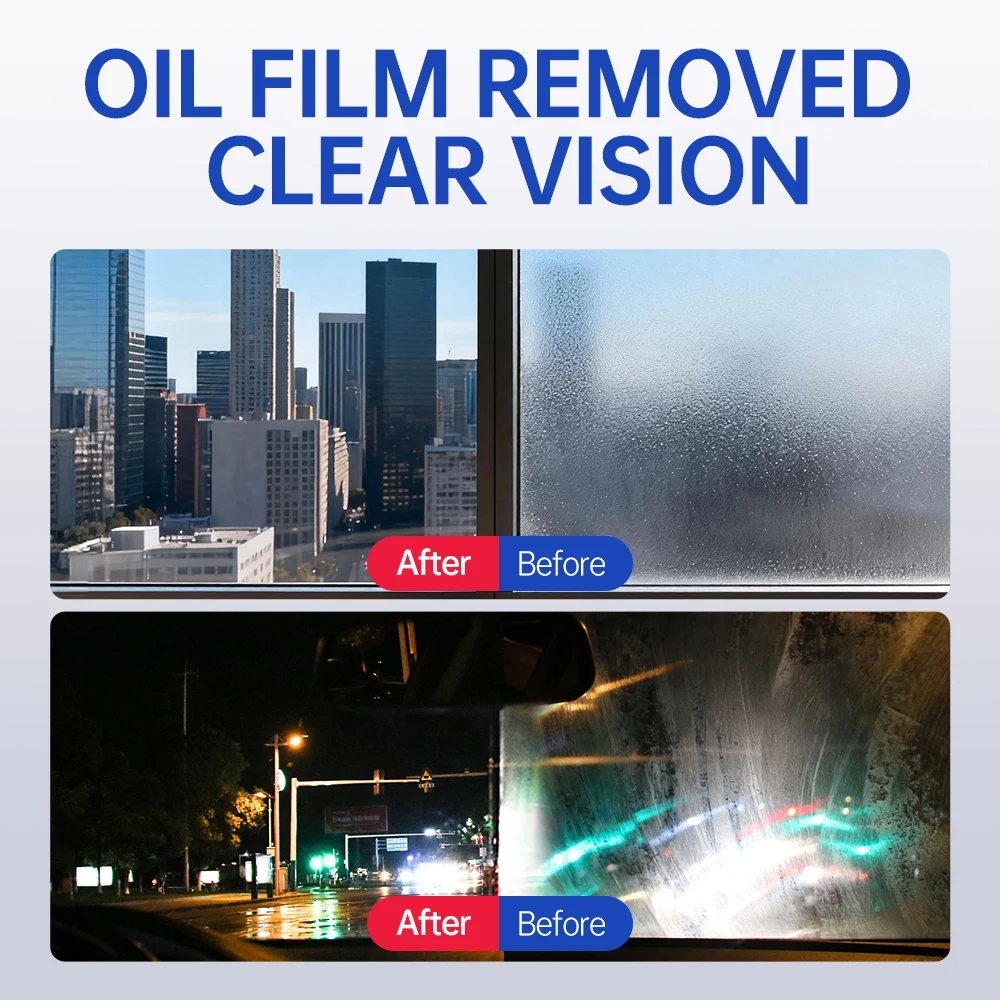 Glodway Glass Cleaner Glass Oil Film Remover For Car Windshield,Oil film Remover, Streak-Free Shine on Automotive Windows, and Mirrors, Ammonia Free, for Auto and Home view 7