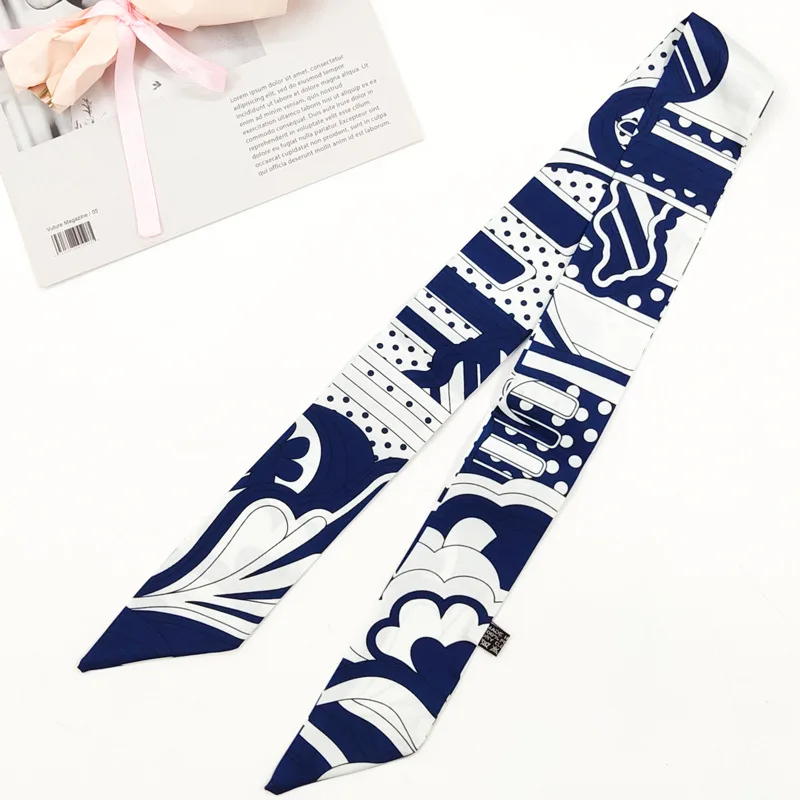 

Корейская версия The Four Seasons, универсальный новый женский саржевый шелковый стример, упаковочная сумка с ручкой, шелковый шарф, маленький шарф