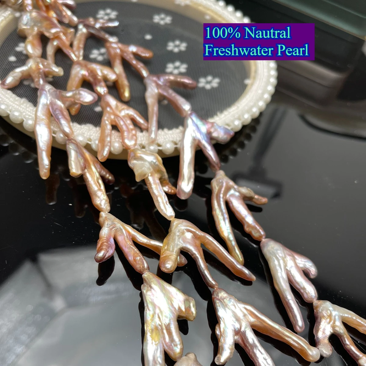 

100% Natural Freshwater Pearl Purple Chicken Claw Pearl 30-35mm For Jewelry Making DIY Bracelet Earrings Necklace Accessory