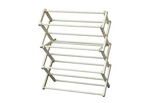 Wooden Folding Laundry Rack, 38x30x13 | Amish Handmade, Clothes Drying, Foldable, Towel, Blanket, Linen, Household