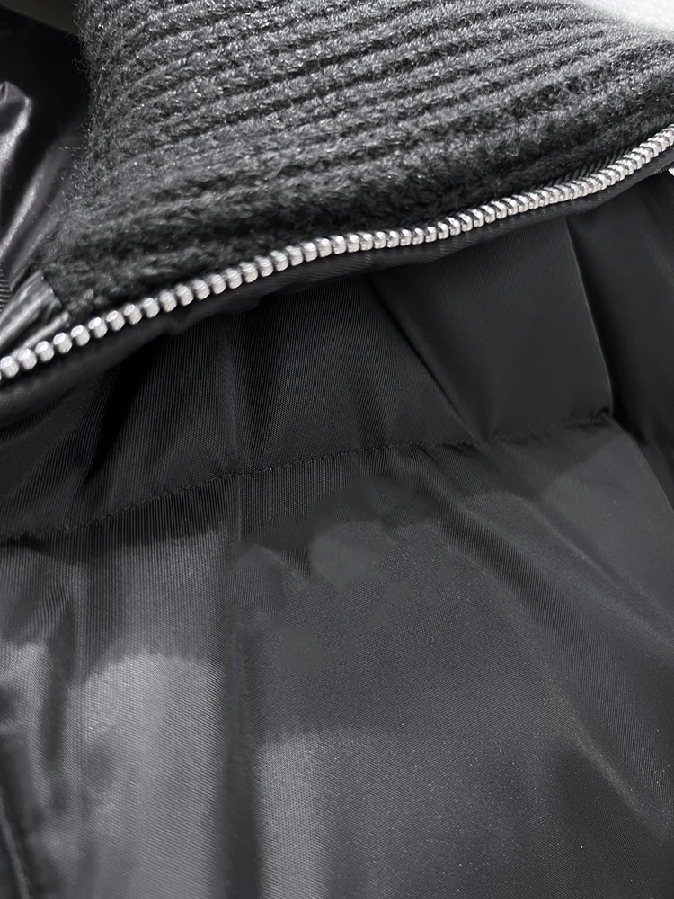 SVORYXIU شتاء جديد نمط عادية بدوره إلى أسفل طوق الرباط الأسود أسفل سترة المرأة موضة سميكة الدافئة أسفل سترة