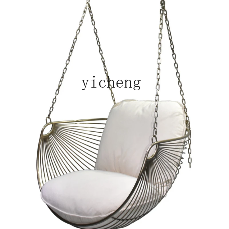 

Zf Outdoor Autumn Bird's Nest Swing Glider Indoor Balcony Household Stainless Steel Hanging Cradle Chair