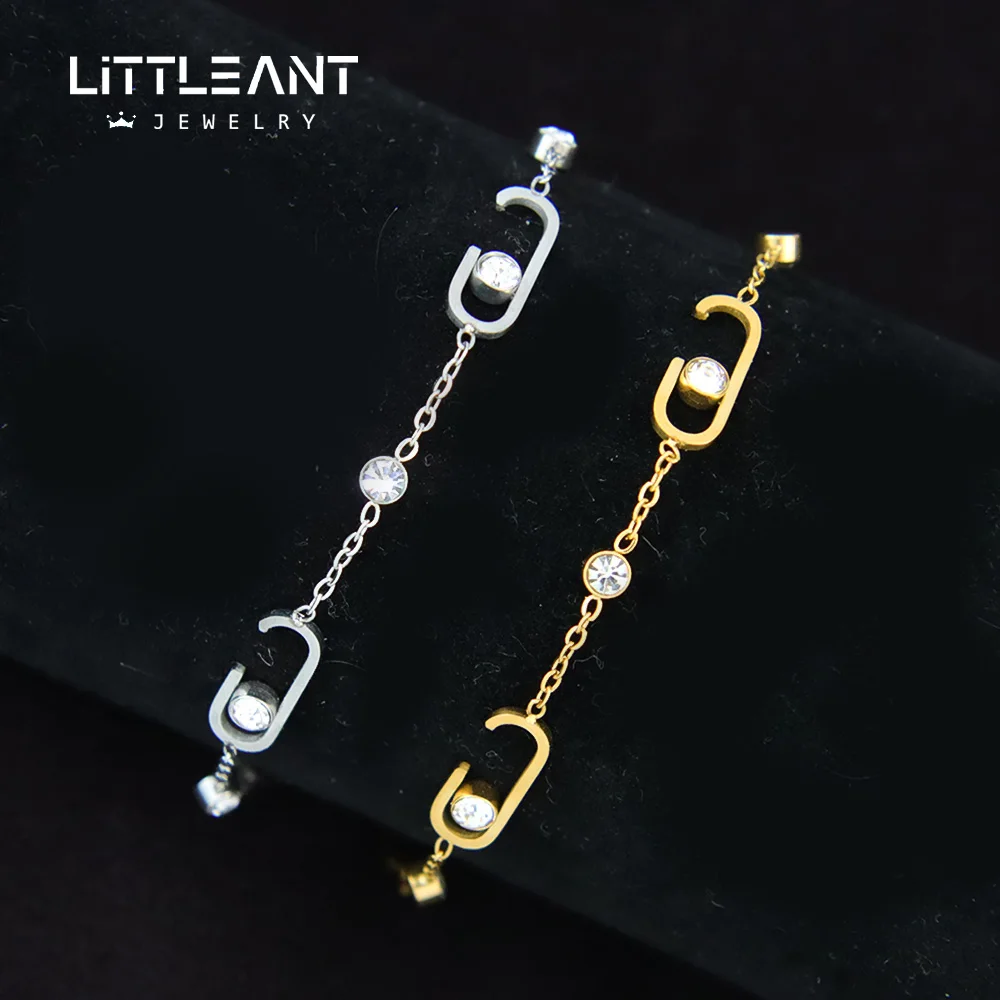 Thin Style Fashion Link Chain 316L Stainless Steel Bracelet Women Gold Color Charm Exquisite Bracelet Girls Jewelry