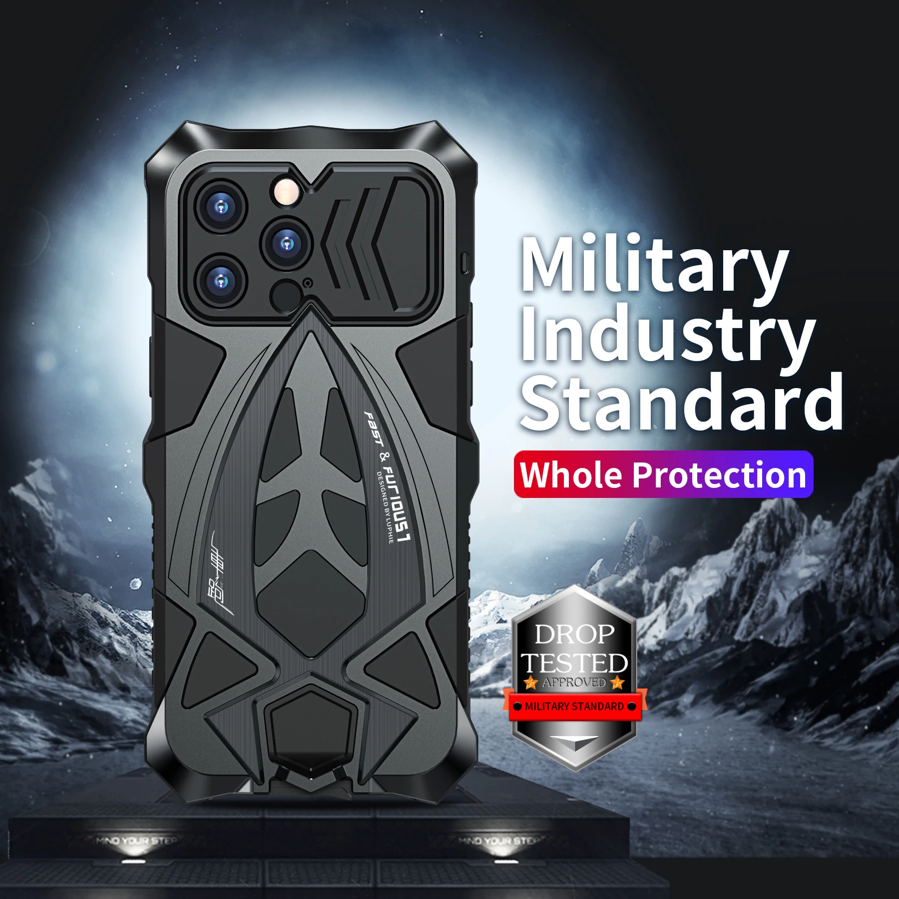 Metal Bumper Armor Hybrid 360 Heavy Duty Shockproof Case for IPhone 14 Pro Max 14ProMax 14Pro IPhone14 I Phone Full Body Cover