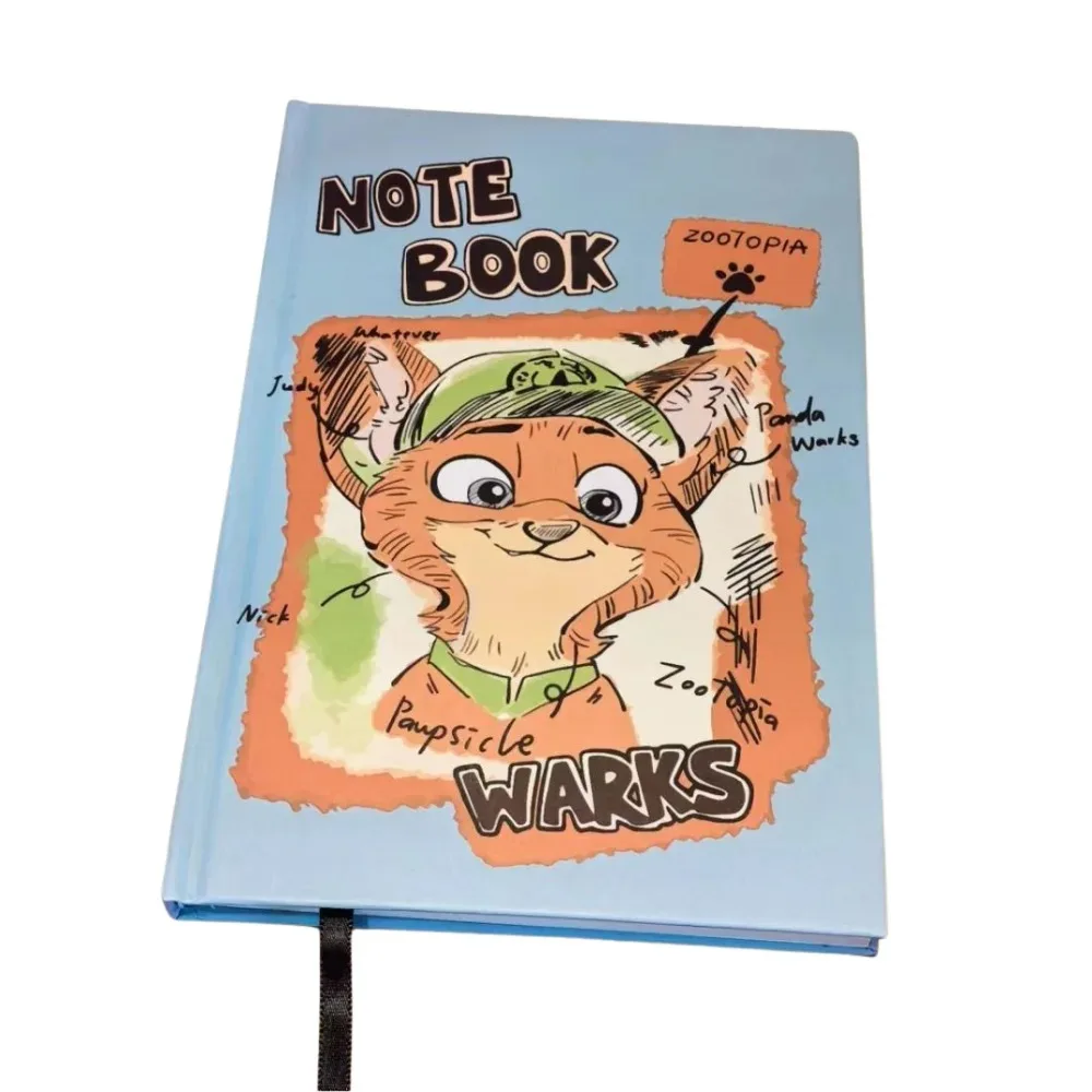 Zootopia 2 دفتر الكرتون الإبداعية صفحات ملونة مذكرات طالب عالية القيمة اللوازم المدرسية للبنين بنات جودي نيك مذكرة كتاب #4