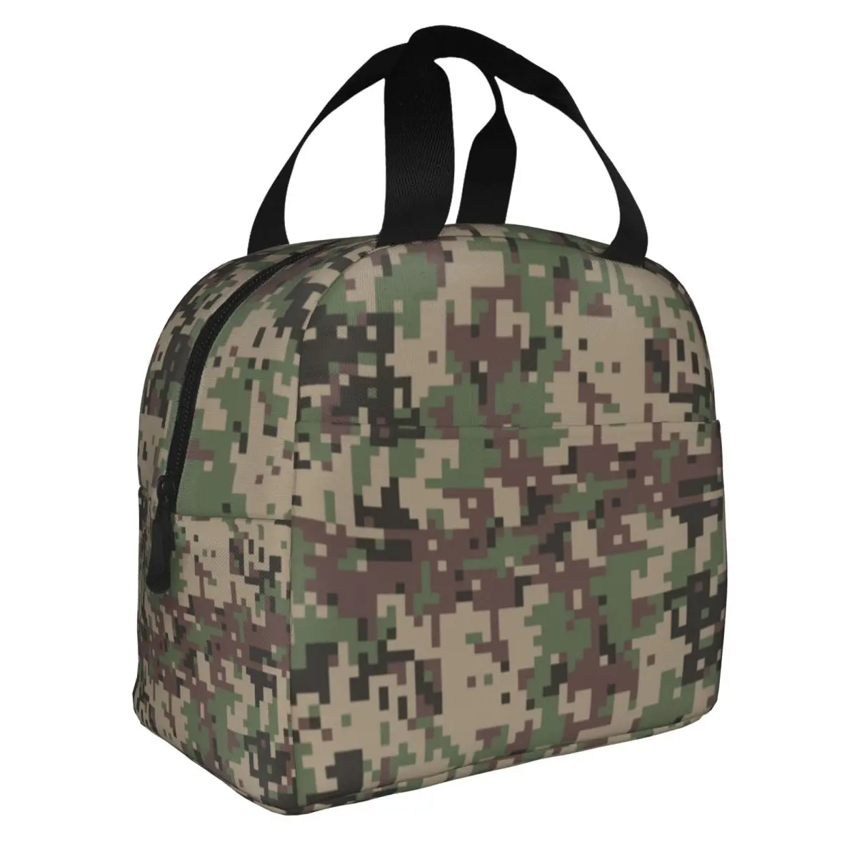 Marpat Camo Insulated Lunch Bags for Work School Woodland Camouflage Resuable Cooler Thermal Lunch Box