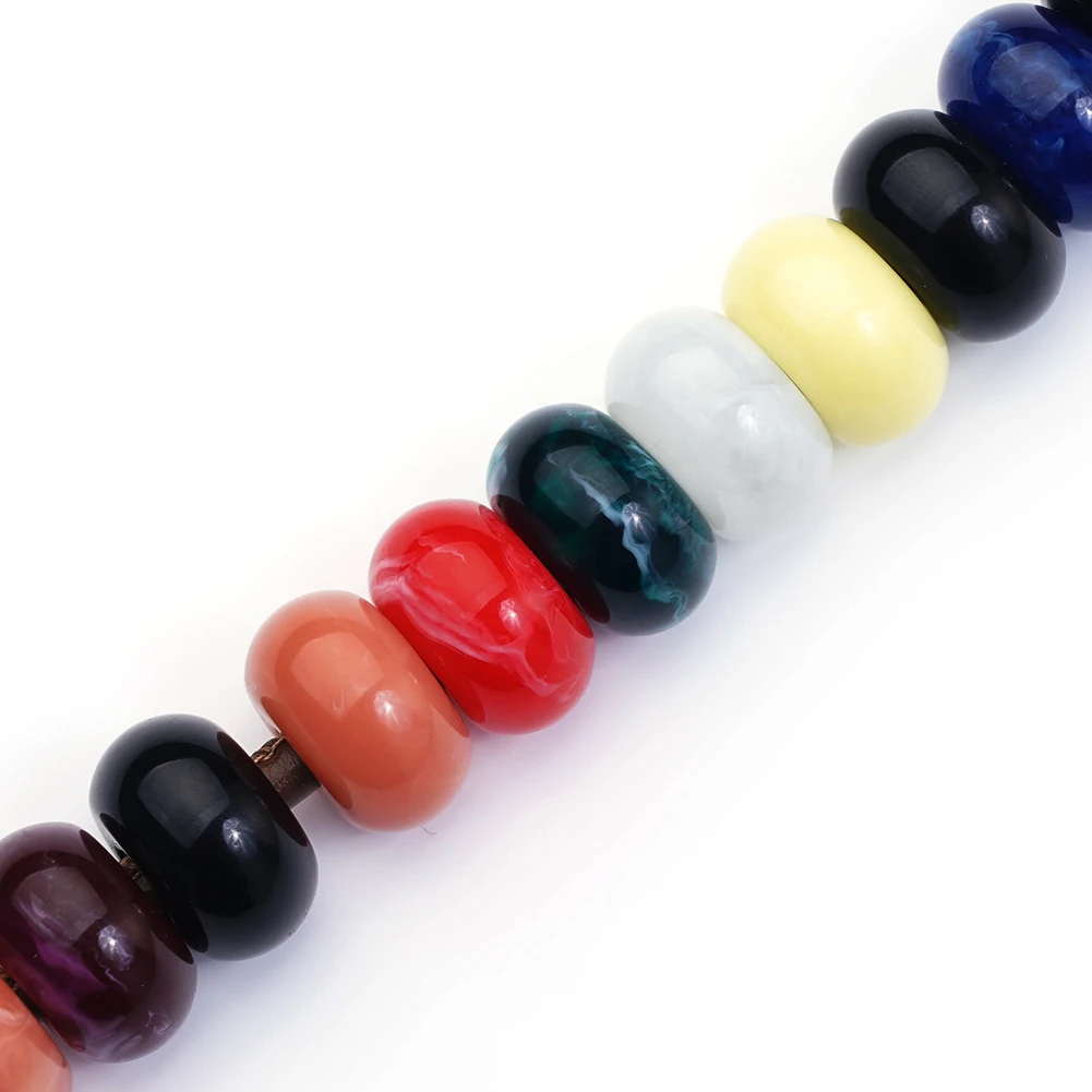 Colorful Beaded Decorative Chain For Longchamp Mini Bags Handcrafted Wood Resin Beads Chains Women Bag Accessory