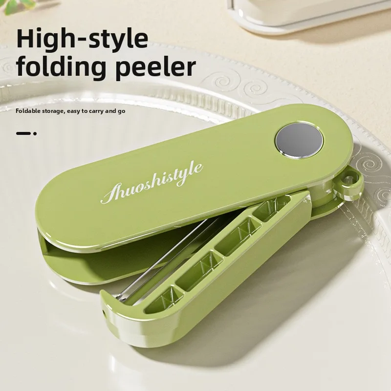 Travel Pocket Peeler Folding Rotating Fruit Potato Peeler Portable Outdoor Camping Picnic Mini Kitchen Vegetable Peeling Gadget