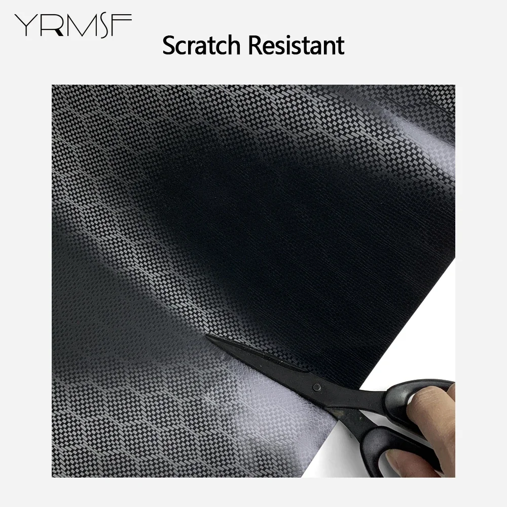 Black Decorative Sticker Color Change Films Waterproof Self Adhesive Diamond Forged Carbon Film Stickers Carbon Fiber Sticker