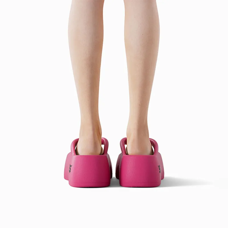 7cm Thick Sole Red Flip Flops Herringbone Slippers For Women's Summer Outwear Fashion Versatile 2024 New Home Slippers Women