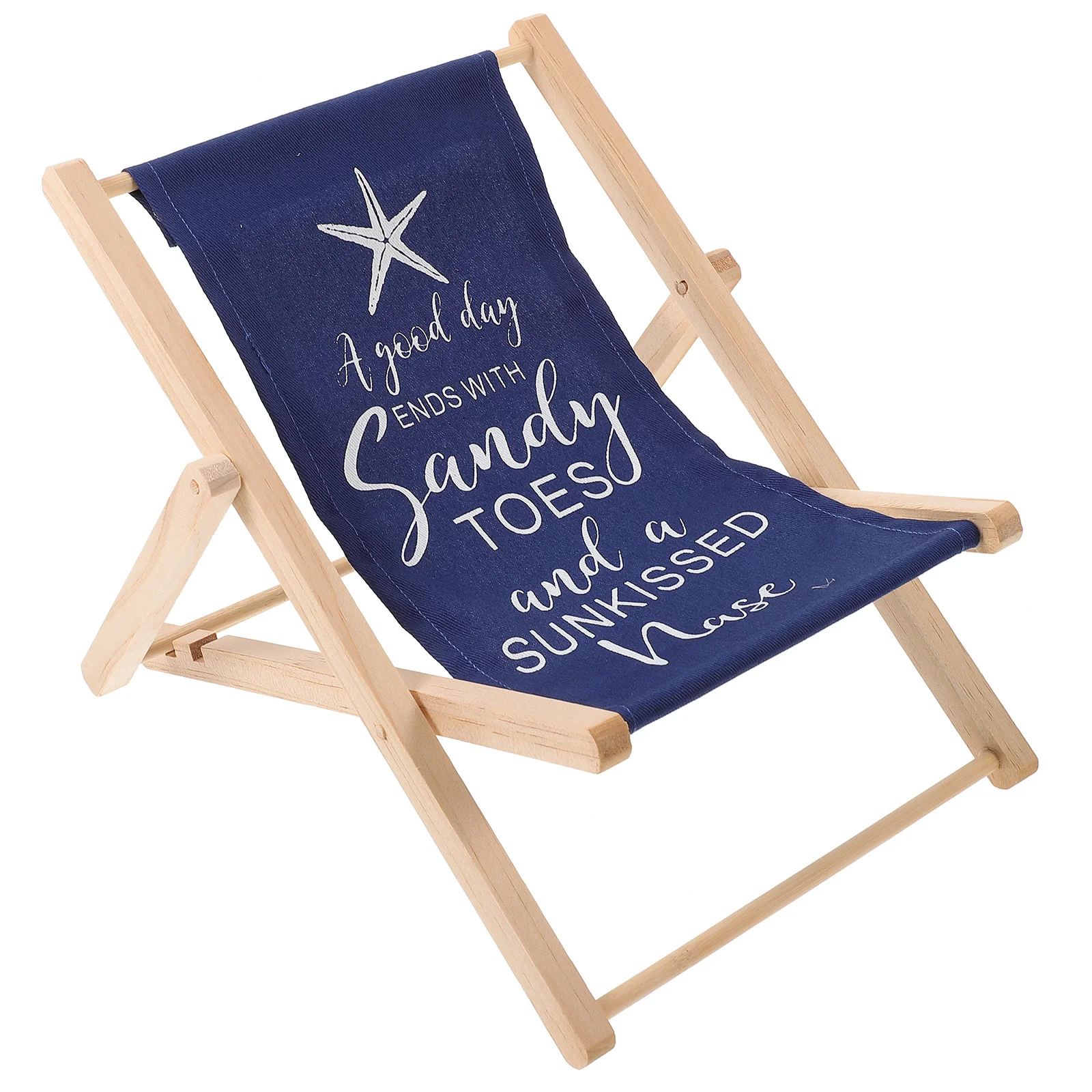 Elegant strandstoel decorstuk Premium hout en textiel bouwen multifunctionele decoratie voor woonkamer studeerkamer kantoortafel display