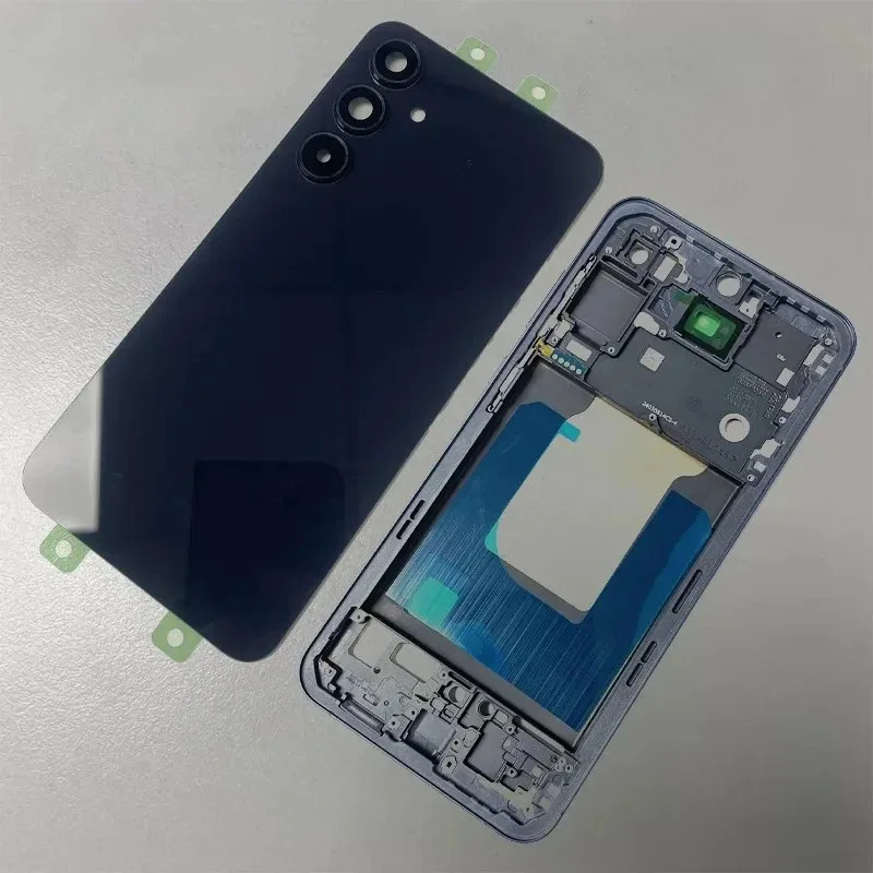 

full housing case For Samsung Galaxy A55 5G A556 ， middle frame glass back cover rear panel housing case repair parts