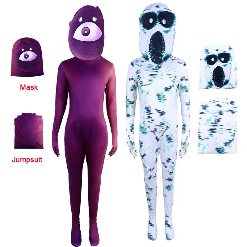 111 www Screech Cosplay Seek Doors niños máscara de un solo ojo traje mono monstruo Jumbo Horror disfraz de Halloween aterrador