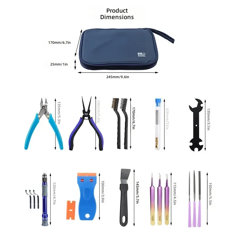 3D Printing Tool Set Model Disassembly Support Scissors Trimming Polishing Nozzle Cleaning Needle Kit Accessories Wholesale