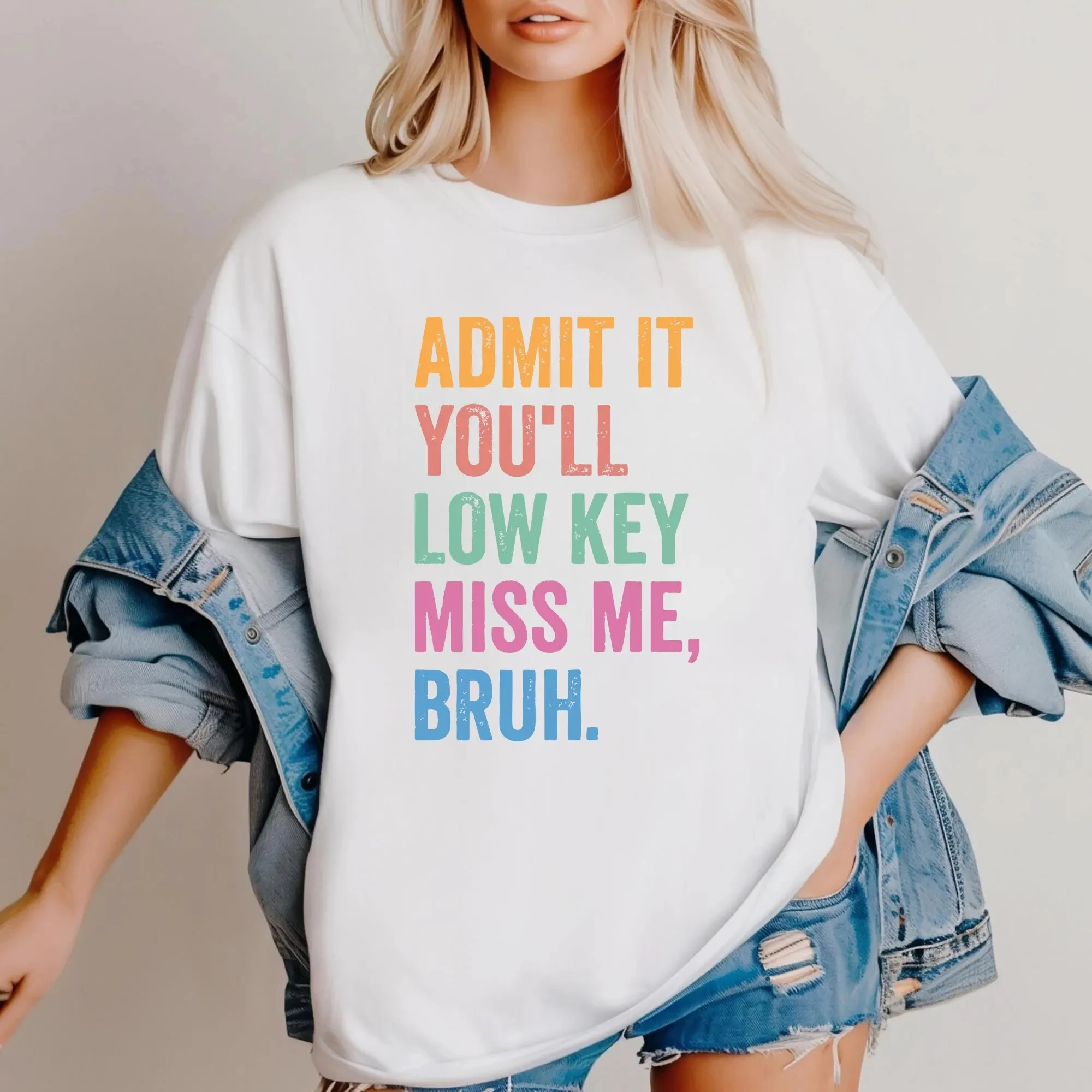 

Admit It You'll Low Key Miss Me Shirt Funny Teacher Shirt End Of School Shirt Teacher Summer Tee Funny