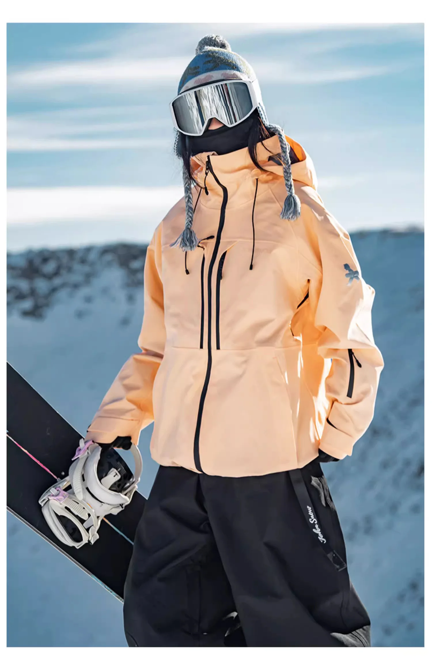 John Snow 2026 Neue Winter-Skijacke für Damen und Herren, Atmungsaktive Wasserdichte Snowboard-Bekleidung, Outdoor-Sport-Wärmejacke – Detail 9