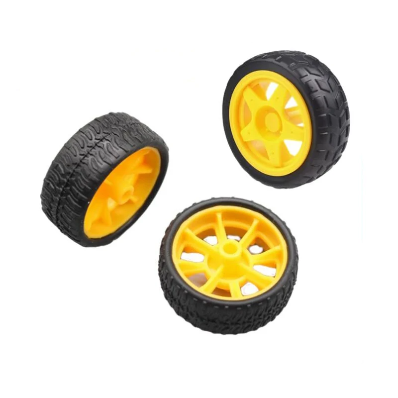 10PCS TT Motor Rubber Wheels Outer Dia 41mm/60mm Width 17mm/27mm Reduction Gearmotor Tire for RC 4WD Car DIY Robot