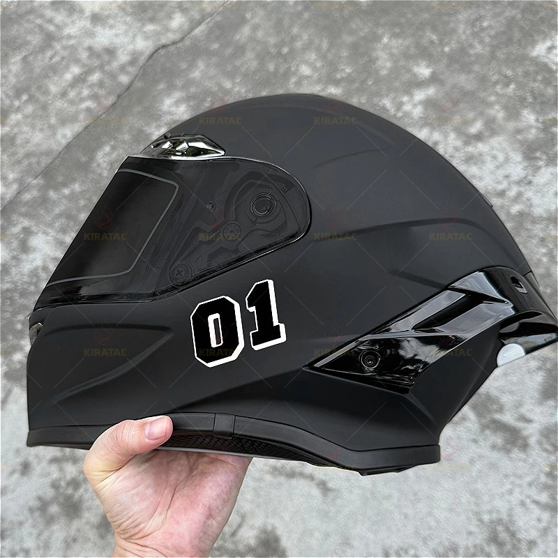 สติ๊กเกอร์ตัวเลขสีดำสำหรับรถจักรยานยนต์ 1 ชิ้น กันน้ำ สำหรับติดแฟริ่ง หมวกกันน็อค ถังน้ำมัน ตัวถังรถจักรยานยนต์ ตัวถังรถยนต์ จักรยาน สติ๊กเกอร์ไวนิลอเนกประสงค์