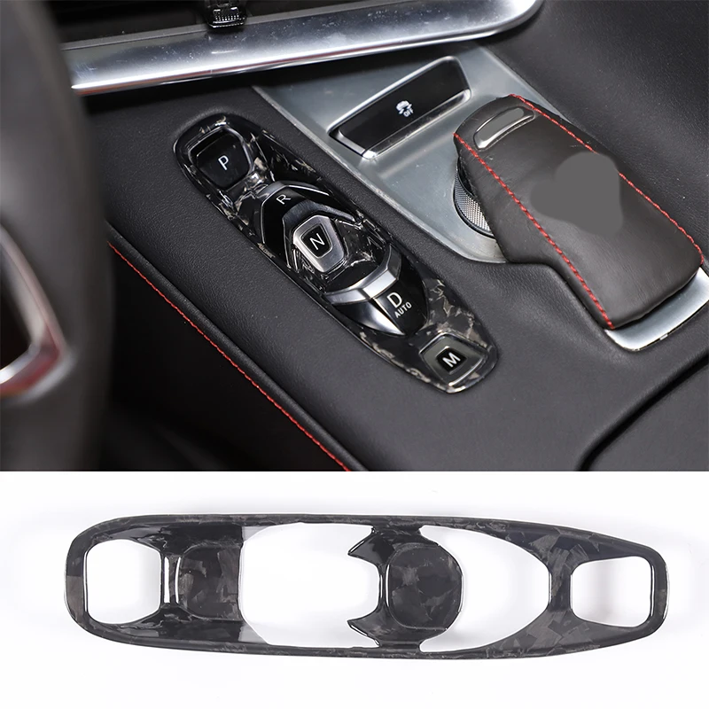 

For Chevrolet Corvette C8 2020 2021 2022 2023 Real Hard Carbon Fiber Cover Car Console Gear Shift Button Sticker Accessories