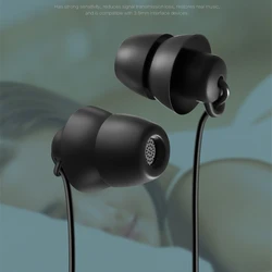 Écouteurs de sommeil intra-auriculaires avec suppression du bruit, écouteurs filaires HiFi pour téléphone portable, écouteurs de sommeil MP3, téléphone de sauna de sommeil, 3.5mm