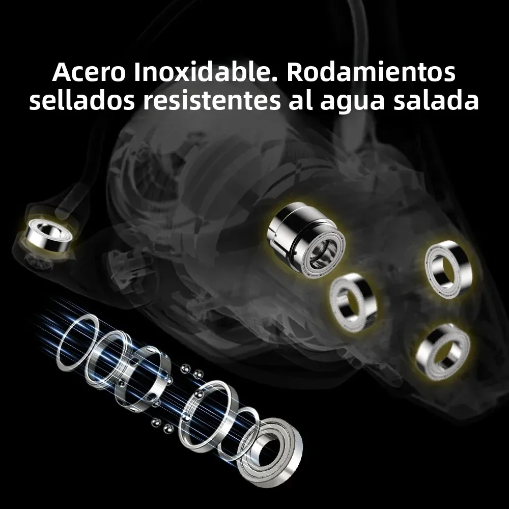 Huidiao ZY Carrete de Pesca Impermeable Resistente Agua Dulce y Salada - imagen 3