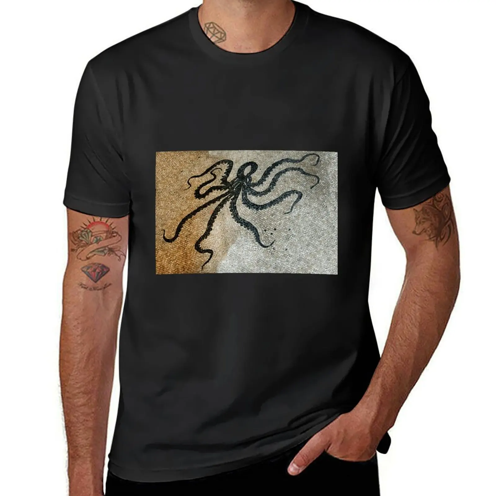 Octopus Mosiac, Herculaneum T-Shirt new edition cute clothes heavyweight t shirts for men