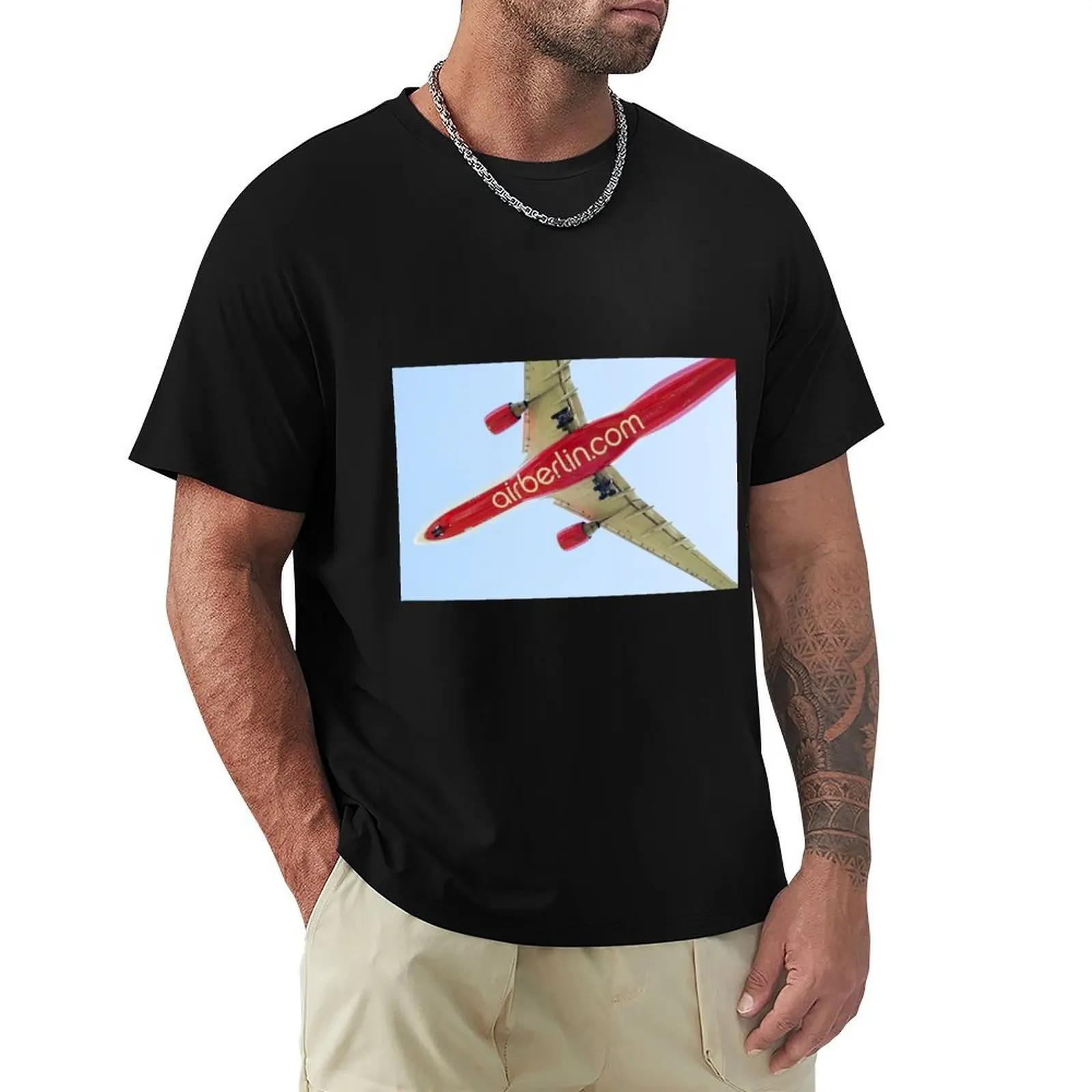 

Airberlin Airbus landing. T-Shirt Fitness Quick Dry Short Sleeve Top