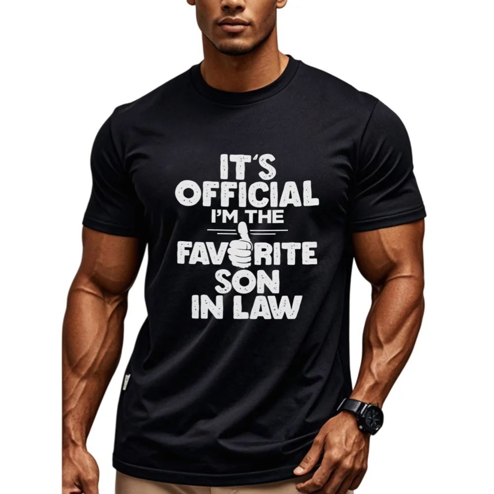 

Мужская футболка большого размера с 3D-принтом «Любимый зять», модный тренд, спортивная, легкая, дышащая