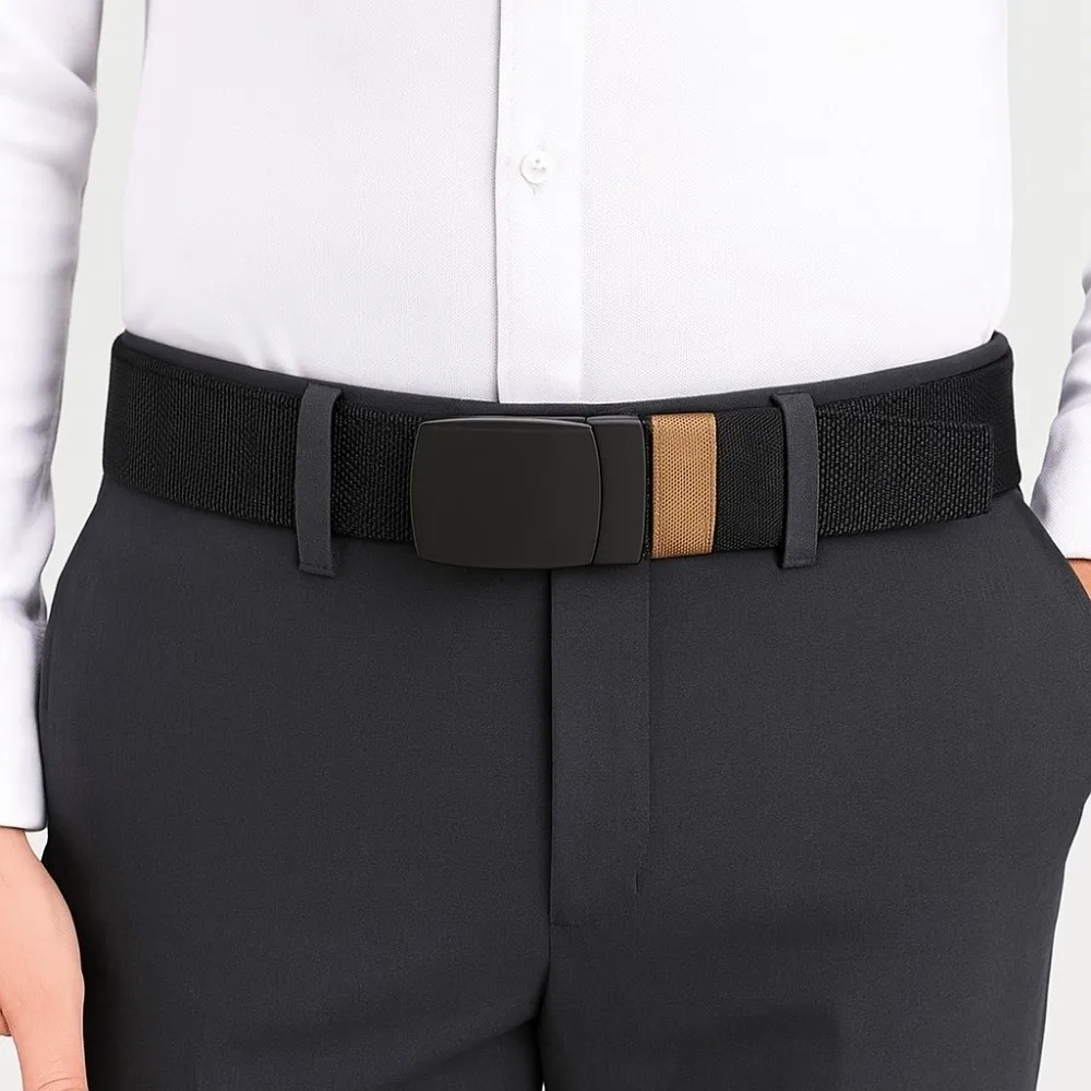 

Вращающиеся двусторонние мужские нейлоновые поясные ремни с пряжкой из сплава, быстросъемные мужские пояса, регулируемый модный корейский поясной ремень