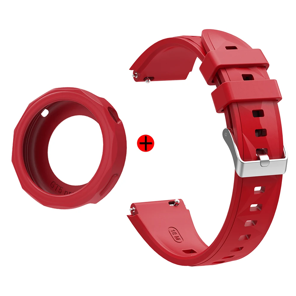 สําหรับนาฬิกา Huawei GT 5pro 42 มม.+ สายนาฬิกาคุณภาพสูงทนทานและสายซิลิโคนอ่อนนุ่มแยกสายรัดข้อมือตกแต่ง