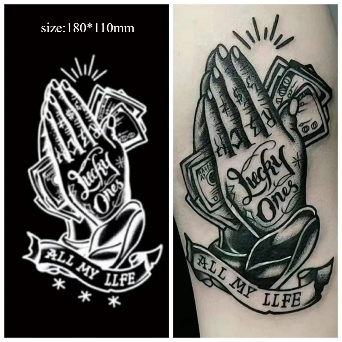 

Money Money Temporary Tattoos,Tattoo Stickers,Waterproof Long-Lasting 15 Days,Semi-Permanent Fake Tattoo,body art for Men Women