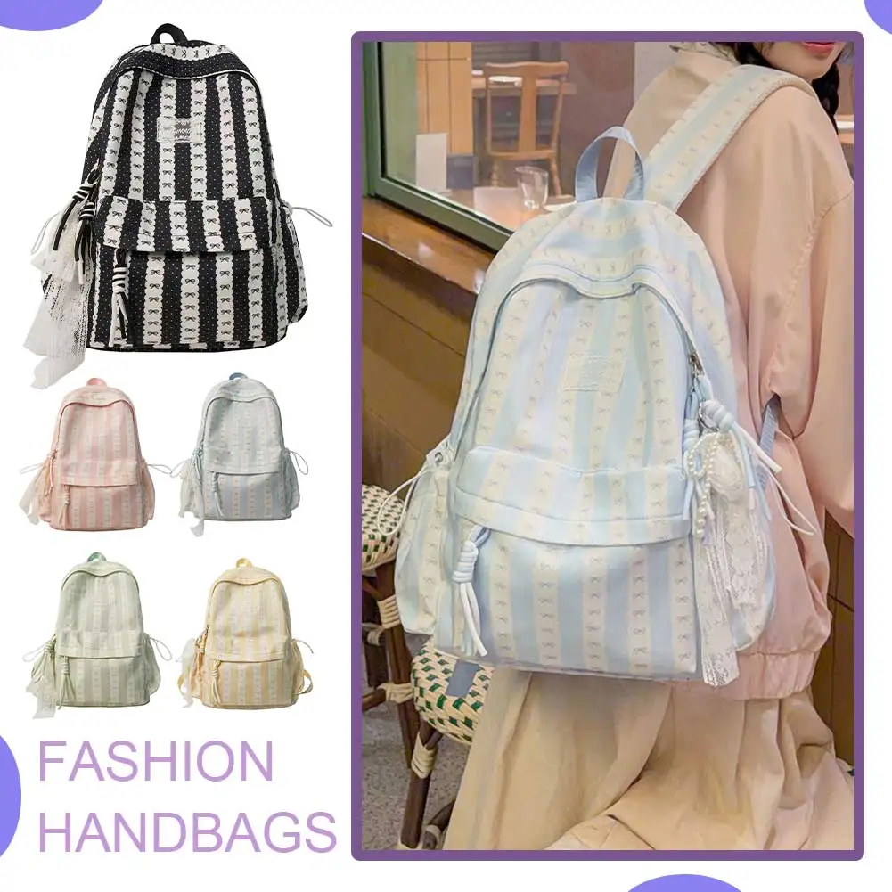 nylon-bow-printed-travel-casual-backpack-large-capacity-travel-daypack-multi-pocket-with-computer-compartment-for-women-girls