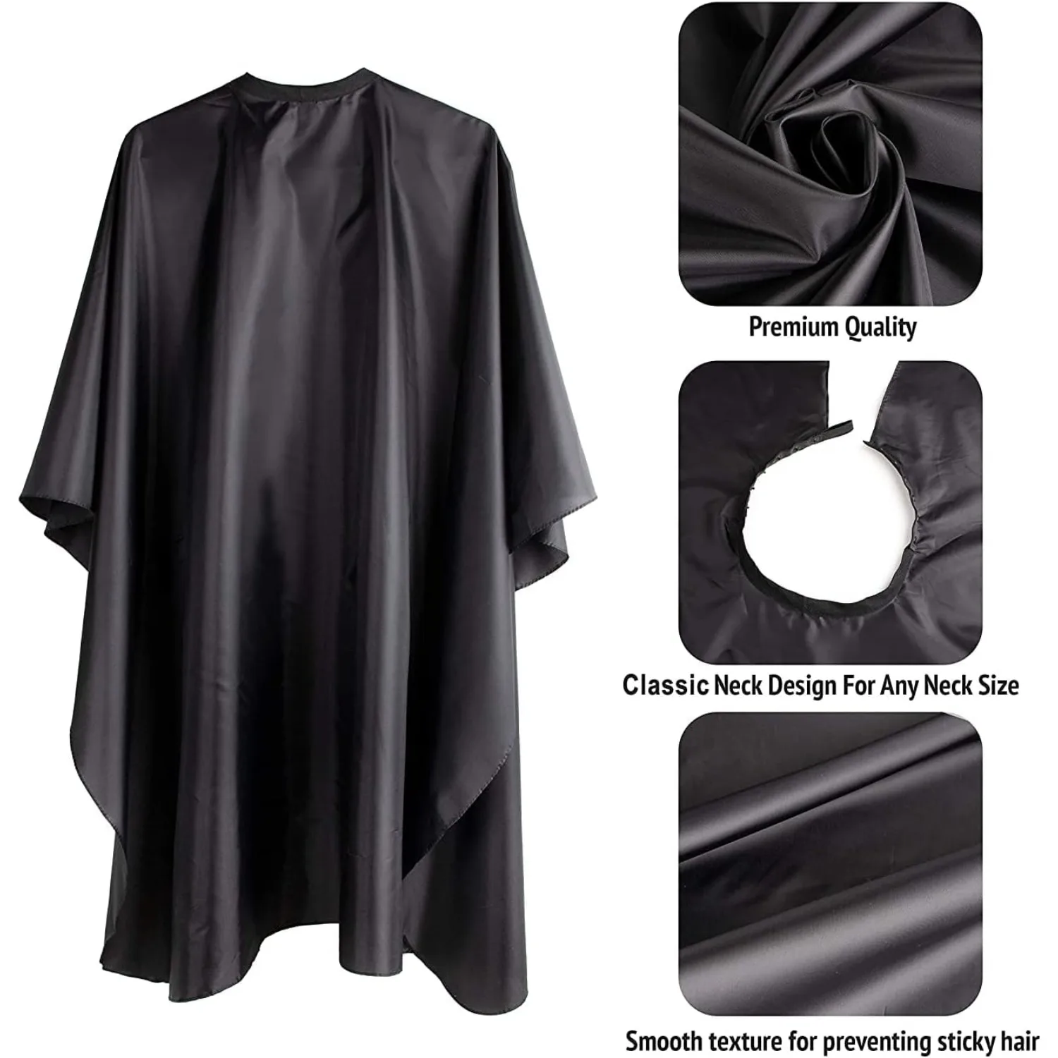 2pcs Professional Barber Cape Hair Cutting Cape Waterproof Silicone Collar Transparent Anti Static Salon Cape Eagle Shawl Style