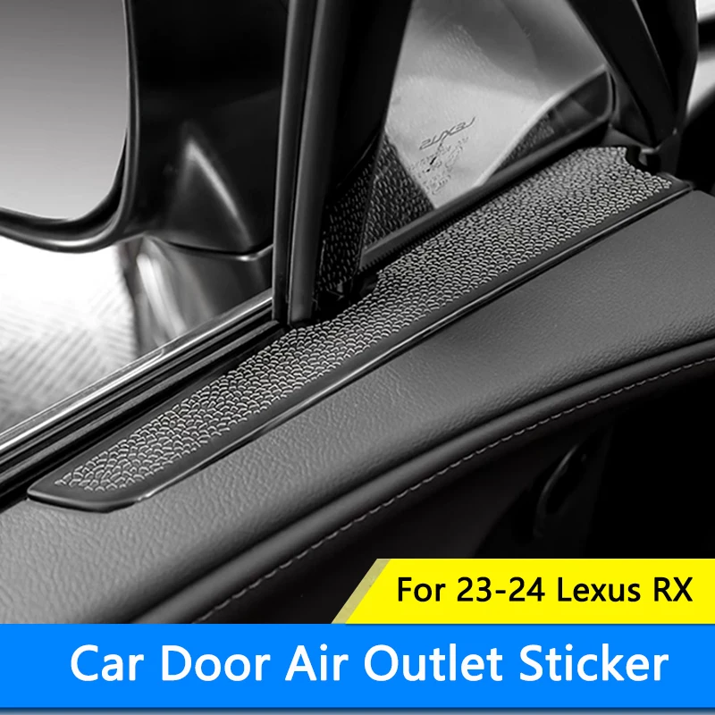 QHCP Car Door Air Outlet Sticker Decorative Sticker Horn Cover Interior Accessories Modification Suitable For Lexus RX350h 450h+