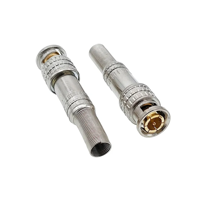 5Pcs BNC Solderless Connector Q9 HD Video Oscilloscope Male Plug Welding Free 75-5 Ohm Monitoring Weldings Cable Connectors