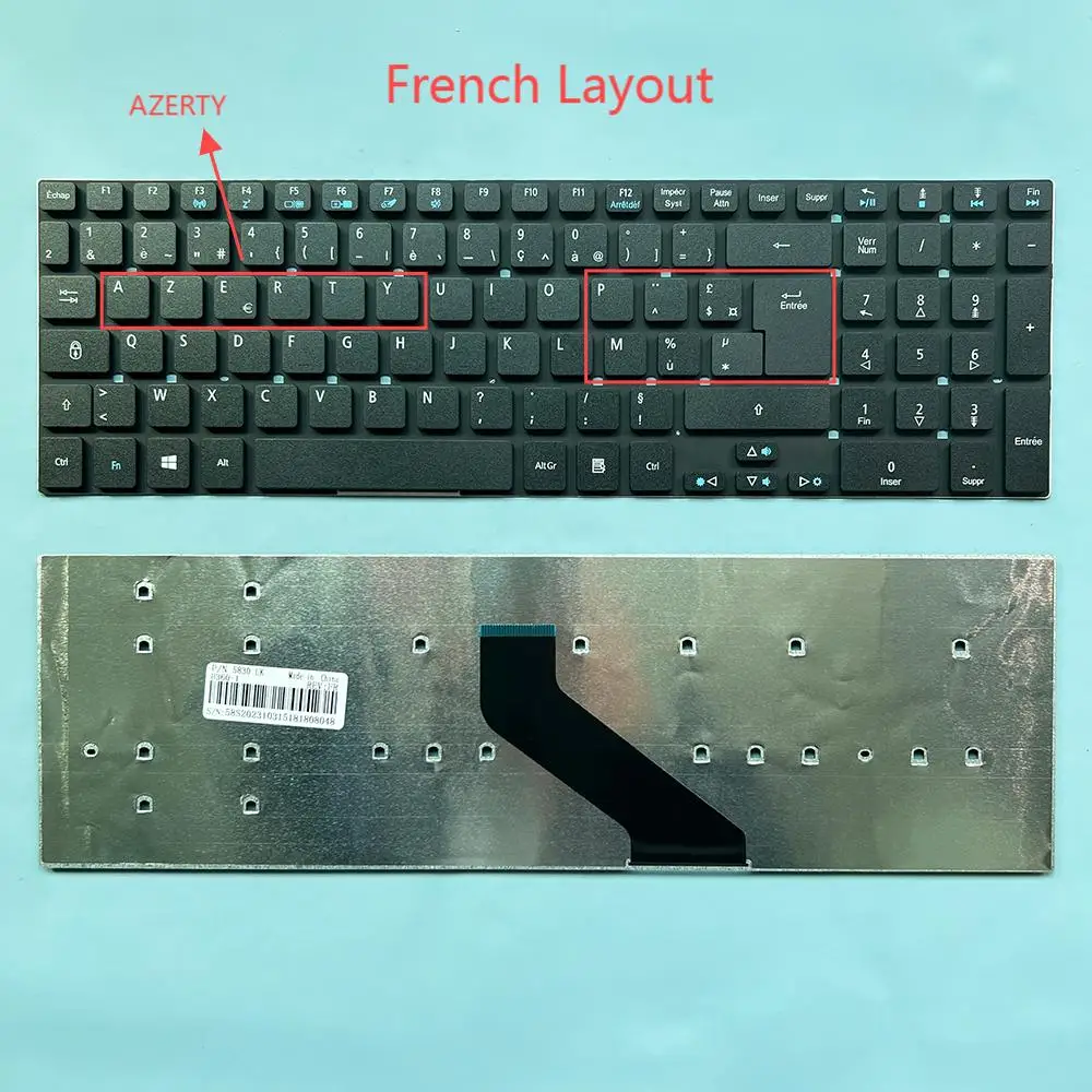 5755 Teclado Francês Para Acer Aspire 5755 E1-572 E5-571 5755G E1-731 5830 ES1-512 V3-551 V3-531 V3-571 Teclado Notebook FR