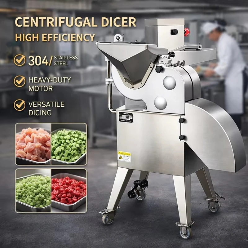 Vegetable Fruit Centrifugal Cutting Machine Commercial Potato Carrot Onion Cassava Dicer Customized Restaurant Processing Use