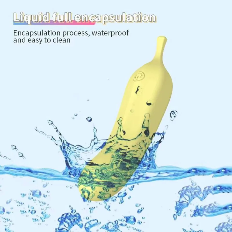 هزاز موزي مع شحن USB ، سدادة مهبلية ، محفز البظر والحلمة ، سيليكون سائل ، ناعم ومقاوم للماء ، 21 وضعًا