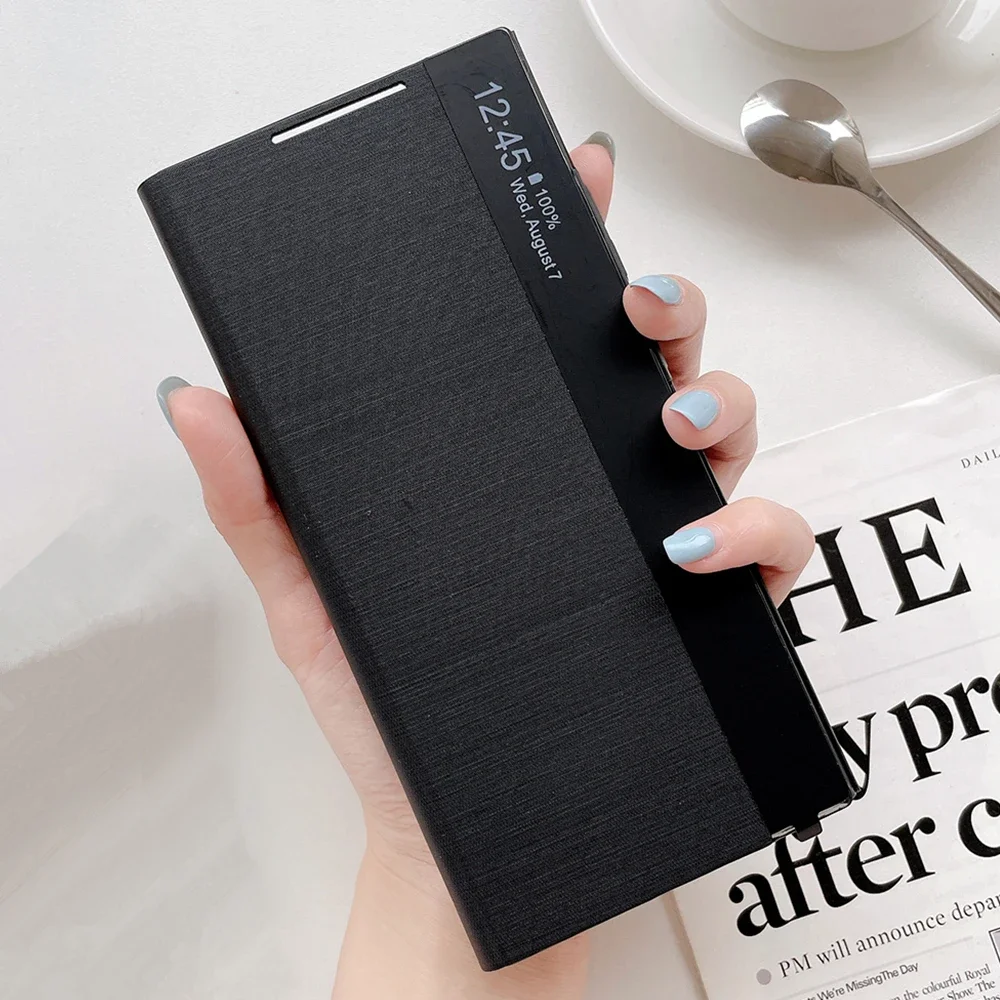 Smart Chip View Wallet Flip Phone Case For Samsung Galaxy Note 20 Ultra Free-flip Cover For Samsung Galaxy Note20 Leather Case