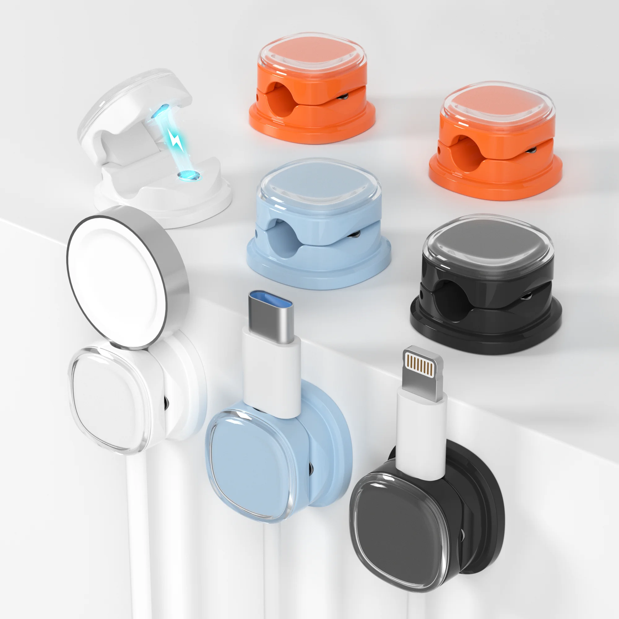 

Кабельный органайзер, настольное хранилище кабелей для передачи данных, объединение, зажим для кабеля для зарядки мобильного телефона, магнитный всасывающий фиксированный кабельный орган