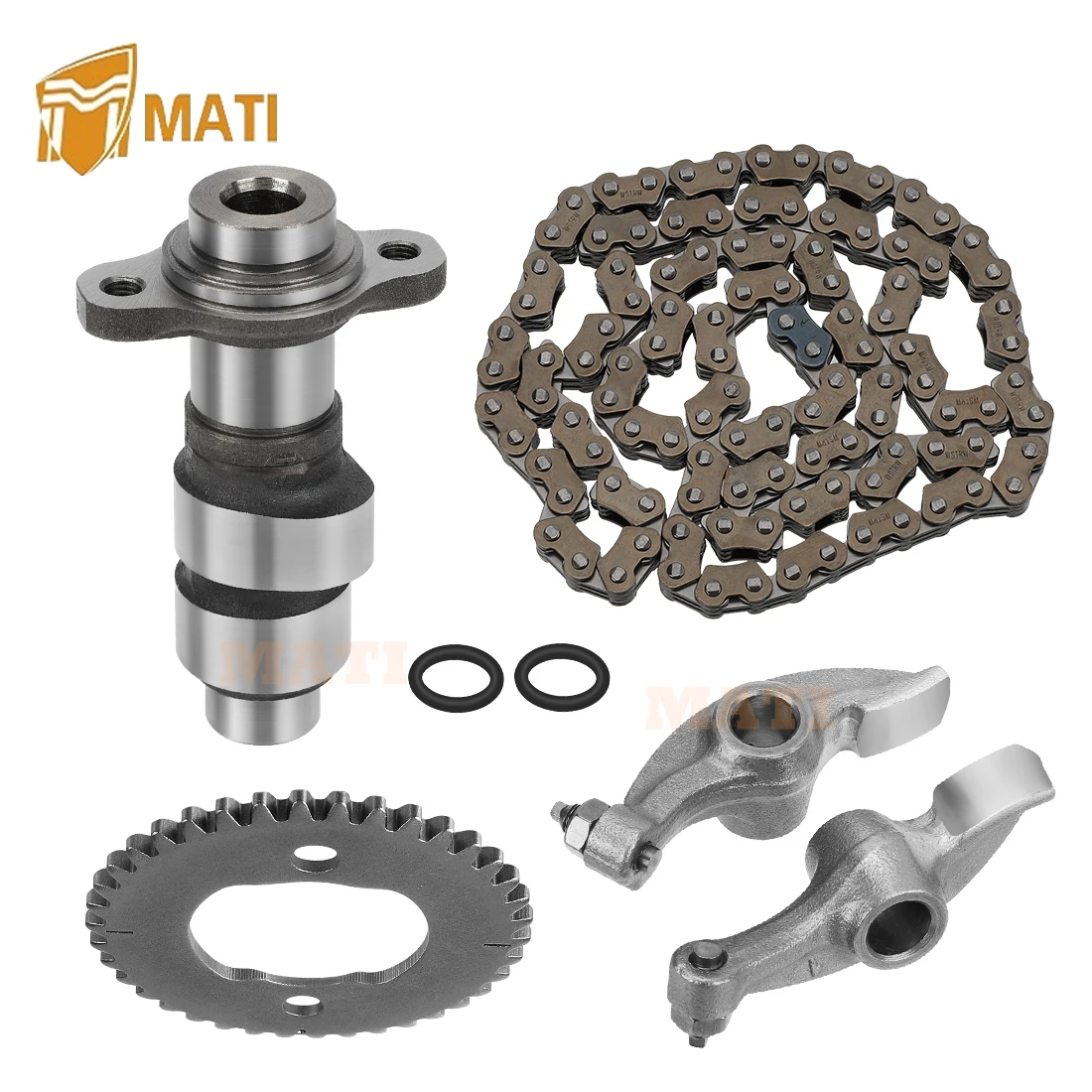 MATI Camshaft & Rock Arms & Cam Chain w/Sproket for Honda TRX300 FourTrax 300 2x4 1988-2000 TRX300FW FourTrax 300 4x4 1988-2000