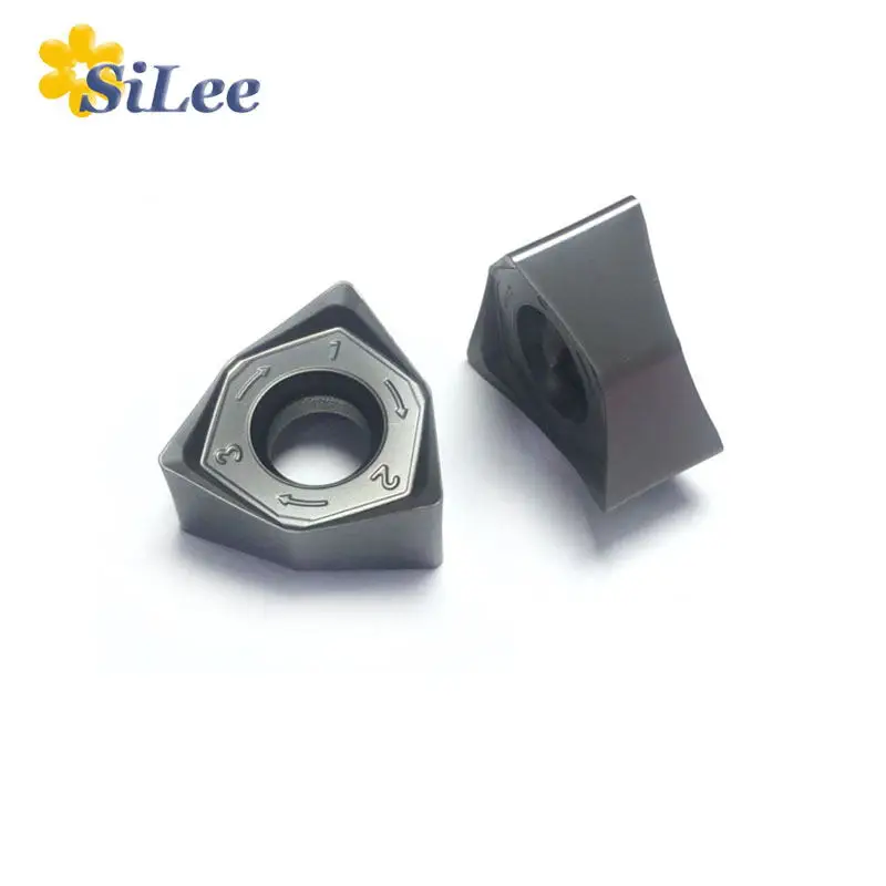 WNMU080608-GM 10PCS  Double-sided hexagonal rough and heavy cutting fast feed milling insert, selection of steel parts